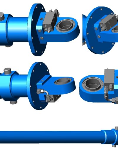 Grafische Darstellungen eines Hydraulikzylinders